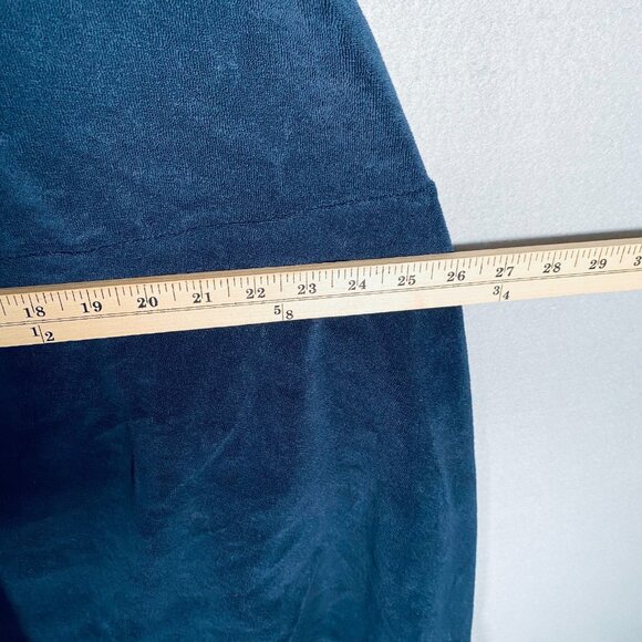 Me + Em Maxi Dress Womens 10 Blue Corduroy Quiet Luxury Costal Cowgirl Garden - Picture 12 of 14